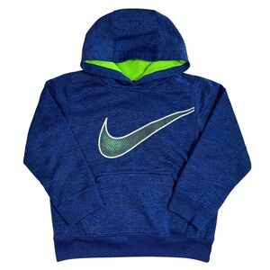 Nike Therma-FIT Boys Size 7 Blue‎ Hoodie Pullover Sweatshirt Activewear